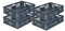 DIE BOX FABRIK 4er SET Bäckerkisten 600x400x150mm, Bäckerkiste, Brotkiste, Brotkörbe, Brötchenkiste, Aufbewahrungsbox offen, 60x40x15cm, Stapelbehälter, Eurobehälter, Stapelkisten (Grau)