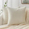 Topfinel Kissenbezüge 45x45 cm Creme weiß 2er Set Samt Kissenbezug Kissenhülle Sofakissen Dekokissen Couchkissen Zierkissen Nackenkissen Deko für Sofa Bett Wohnzimmer Schlafzimmer