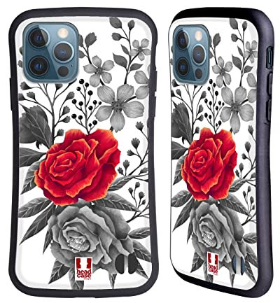 Head Case Designs Rosa Boccioli d'Amore Cover Ibrida Compatibile con Apple iPhone 12 / iPhone 12 PRO