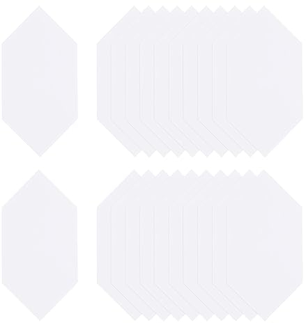 sourcing map 100 Anzahl Englisch Papierstich Klein Verlängerte Sechseck Formen Papier Quilten Schablonen Flickwerk Englisch Papierstich Lieferungen für Quilten Nähen Basteln Handwerk