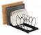 simplywire – Supporto allungabile per teglie e taglieri – Rastrelliera per coperchi - Organizer per credenza da cucina – Nero