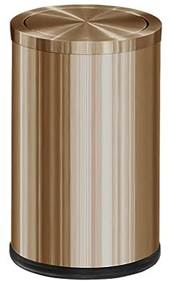 yuwqqoajv Cubo de Basura de Acero Inoxidable para Cocina y baño, Cubo de Basura de Acero Duradero y Resistente al óxido, Cesta Interior, Oro Rosa de 9 litros.