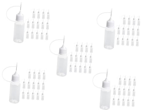 minkissy Lot De 5 Flacons De Colle Applicateurs Pour Quilling Flacons Compressibles De Précision 10 Ml Lot De 15 Pièces X 5