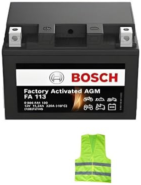 KOMPATIBEL MIT KYMCO CV3 E5 550 pro Jahr 2023 al 2023 Batterie Bosch FA1130 YTZ14S-BS Gel VERSIEGELT GELADEN FÜR DEN Gebrauch SLA-BATTERIEN 11 Ampere 12 Volt 150X88X110MM