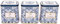 Nobel Blue Floral Pattern Design Canister Tin (Small Square Tea,Sugar,Coffee)