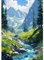 BEAYIOU Painting by Numbers Landscape DIY Canvas Oil Paint Kit for Adults Beginner, 12x16inch