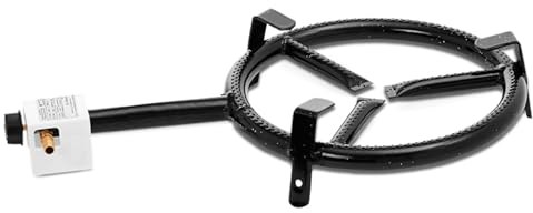 TIENDA EURASIA – Quemador Paellero de Gas | Acero Laminado en Frío Recubierto en Esmalte Negro | Apto para Exterior | Paellero de Gas | Color Negro | Quemador Redondo (30 cm)