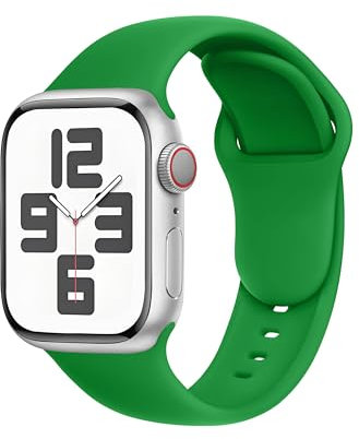 SRena SBC1 para Correa Apple Watch Ultra 2/Ultra/SE/Series10 9 8 7 6(49mm 46mm 45mm 44mm 42mm 41mm 40mm 38mm)-Compatible con Hombre y Mujer,Estilo Original,Ajuste Seguro,Verde navidad