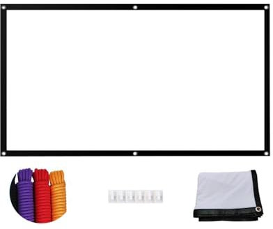 KPEGAXS Home Theater Projection Screen 60 72 Foldable Projector Screen Rear Front Movie Screen With Carry Bag For Home Theater, 4:3 16:9 Format(16:9,60inch)