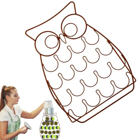 demaxiyad Kaffeepadhalter, Theken-Kaffeepad-Organizer,Kaffeepadspender in Eulenform | Abnehmbarer Kaffeepadspender für 20 Pads für die Tisch-Cafébar