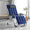 ZIKEBTUY Liegestuhl Klappbar, Zero Gravity Chair Campingstuhl 200kg Belastbar Gartenliege Verstellbar mit Polster Seitentasche Nackenkissen Klappliege Relaxsessel für Outdoor Balkon Camping (Blau)