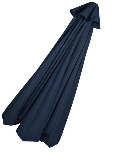 ILiemao Toile de Rechange pour Parasol 200/230/250/270/300/350 cm À 6/8 Baleines Polyester Auvent de Remplacement pour Parasol de Cour Jardin Plage(P5,8.2ft 250 cm 6 Ribs)