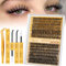Quewel Extension-Cils, 280 PCS 30+40D Kit-Extension-Cils, longueurs mixtes 12-18 mm, grappes de cils épais avec colle et pince à cils, bricolage facile à la maison (kit 30+40D)
