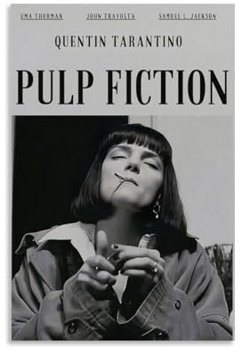 Pulp Fiction Filmposter, Leinwanddruck, ästhetische Wandkunst, moderne Wohnkultur für Schlafzimmer, Wohnzimmer, 30 x 45 cm, ungerahmter Stil