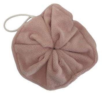 Fleur de douche éponge bambou Rose certifiée OEKO-TEX- éco-responsable, économique - diamètre 18 centimètre