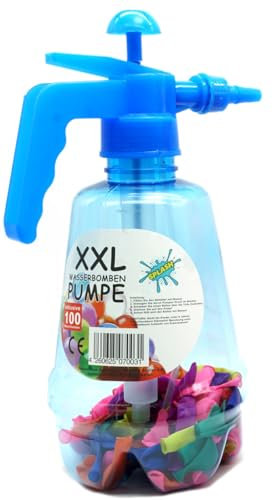 M.Kritzinger's XXL Wasserbomben-Pumpe mit 100 Wasserbomben, Blau