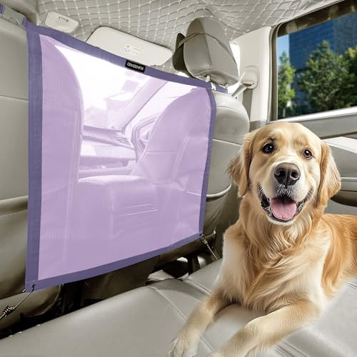 CEMZENFIX Universal-Auto-Netz-Barriere für Hunde, robustes Netz, einfache Installation, atmungsaktives Design, leicht zu reinigen, flexible Bungee-Schnüre für verstellbare Passform, 58,4 x 58,9 cm