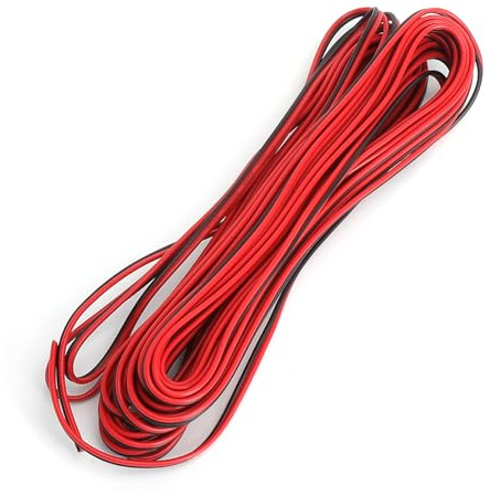 TNSLAND Filo Elettrico da 10 Metri 22AWG, Cavi Elettrici, Cavo Elettrico a 2 Conduttori Nero e Rosso, Cavo di Prolunga, a 2 Conduttori per Progetti Fai da te con Strisce LED e Cablaggi Elettronici