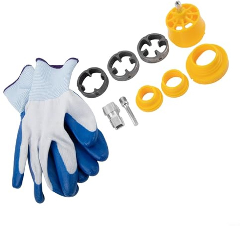 Elektrisches PVC-Rohreinfädler-Set mit 4-Punkt- und 6-Punkt-Kompatibilität für elektrische Handbohrmaschinen, Dual-Funktionsloch-Expander und Wasserrohr-Schneideisen für Sanitärarbeiten