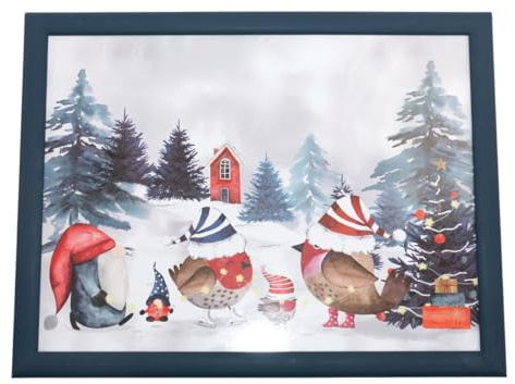 Christmas Gonk Lap Tray with Cushion|Bean Bag Serving Tray | Padded Lap Tray for Meals, Snacks & Drinks, Bean Bag Cushion, Sofa Desk, Christmas Home Gift