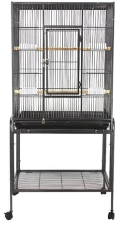 HDICUHNANU Vogelkäfig Voliere Indoor Outdoor 53-Zoll-Vogelkäfig Mit Abnehmbarem Rollständer. Vogelkäfige Für Sittiche, Papageien, Nymphensittiche, Tauben Und Flugkäfige Papageienkäfig