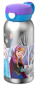 Mepal - Isolierflasche mit Klappdeckel Campus - Deckel springt per Knopfdruck auf - Hält Getränke auf Temperatur - Trinkflasche Kinder Kohlensäure Geeignet - Auslaufsicher - 500 ml - Frozen Friends
