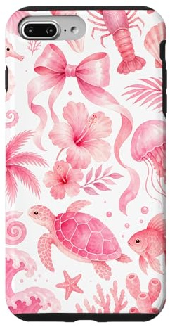 Cute Pink Coquette Beachy Coastal Collage Summer Aesthetic Case for iPhone 7 Plus/8 Plus