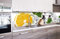 Dimex Küchenrückwand Folie selbstklebend Zitrone UND EIS | Klebefolie - Dekofolie - Spritzschutz für Küche | Made in EU - 260 cm x 60 cm