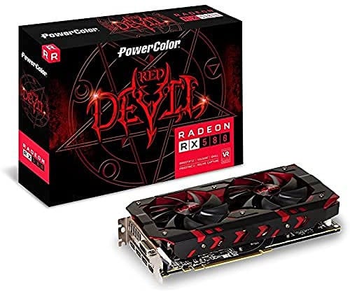 PowerColor AMD ATI Radeon PCI-E RX 580 Red Devil 8 GB DDR5 HDMI/3x Graphics Card - Grey RX580 8GBD5-3DH/OC
