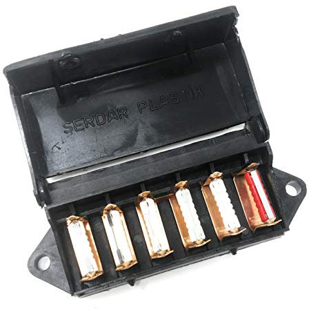 Porte-fusible Ama pour 6 fusibles torpille, structure compacte et résistante, idéale pour tracteurs, protège les systèmes électriques, installation facile, améliore l'organisation