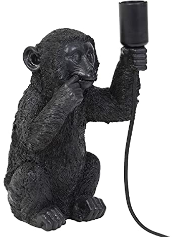 Light & Living Monkey Tischlampe Schwarz 35 cm Hoch