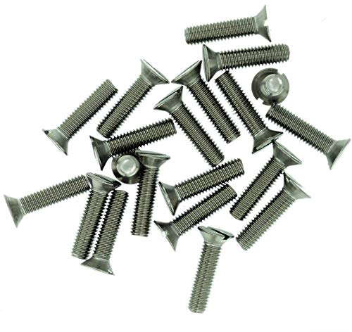 M3.5 (3.5mm x 8mm) Slot Countersunk Machine Screw (Bolt) - Stainless Steel (A2) (Pack of 20)