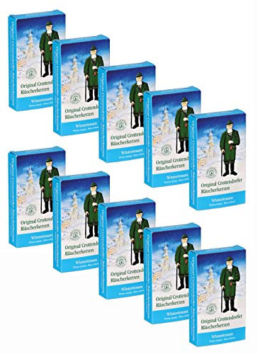 Original Crottendorfer Räucherkerzen 10x 24 ST (Wintertraum, 10er Pack)