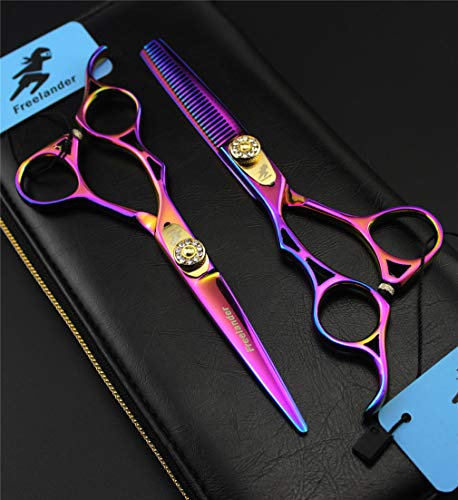 Friseur Professionelle Links Scheren Set, Friseur Ausdünnung Professional Hair Cut Scheren 5,5 Zoll (Licht Und Sharp), Für Friseurbedarf, Durchforstung, Home Use, Salon