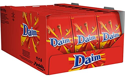 Daim Dragees 24 x 225 g – knackiger Mandelkaramell umhüllt von feinster Schokolade – einzigartig leckere schwedische Süßigkeiten aus natürlichen Zutaten