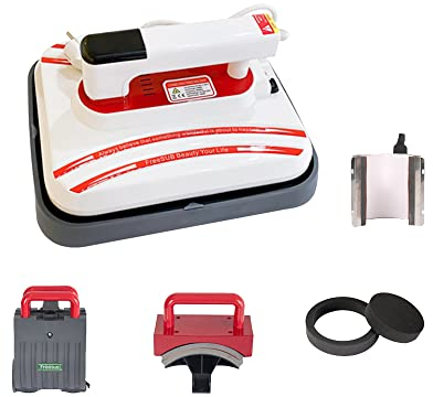 Heat Press Machine 6 in 1 Sublimation Printing 25x30cm for T Shirts, Mug, Hat, Plate, Cap, Mouse Pads with Touchscreen Display Dual-Tube Heating Portable Handheld Heatpress P1210-6