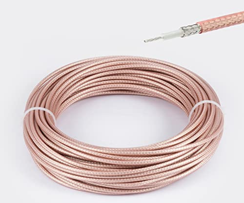 Vecys Cavo RG316 a Bassa Perdita Cavo Coassiale RF 50ohm 49.2FT/15M Marrone