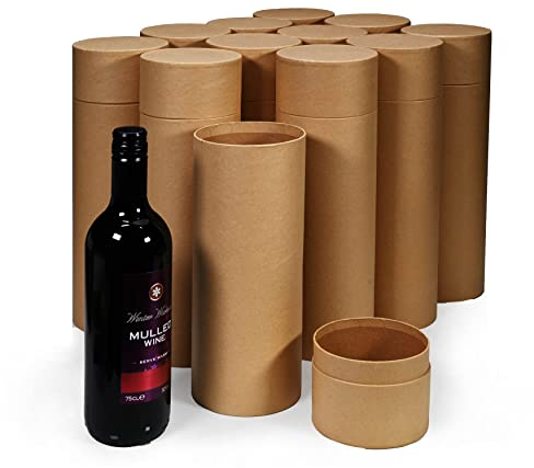 Papertent Cardboard Bottle Packaging Tubes, Box of 12