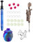 Terp Pearls Glow Beads Set 4mm /6mm Bunte Quarz Perlen mit 4 Krallen Aufnahmewerkzeug für Pfeife Glas Bong, Antihaft-Silikon-Glasbehälter, A Carving Tool