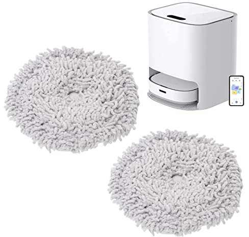 Kehrwischmopp, 2 St¨¹ck Hartbodenreiniger, Angetriebener Rotierender Mopp, Kehrmaschine, Wischpads, Halterung, Ersatz f¨¹r W10 W10 PRO