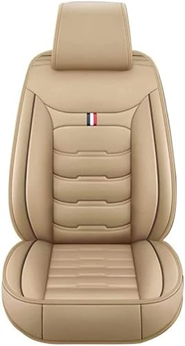 Auto-Sitzbezüge für BMW 2er F46 Gran Tourer 2er GT 2015-2022, PU Leder Vollständige Abdeckung Wasserdichte Gemütlich Sitze Vorne und Hinten Autositzbezüge Full Set, Autozubehör,Standard_Set-D_Beige