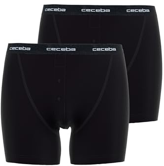 Ceceba Herren Long-Pants schwarz uni 2er Pack