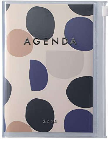 MARK'S 2023/2024 Taschenkalender A6 vertikal, Abstract, Ivory: Von Oktober 2023 bis Dezember 2024