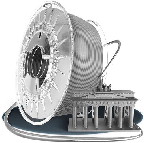 Vision 3D® Filament - [1KG Spule] 3D Drucker Filament 1.75 - Biologisch abbaubar & sauber gewickelt - kompatibel mit FDM 3d-Druckern incl. Slip Bag (Grau)