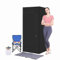 Cofute Box per sauna a vapore portatile, per sauna a vapore, 1100 W e 3 l, telecomando, sedia pieghevole (nero)