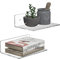 Sezanrpt 23cm Klares Wandregal, Acryl Kleines Sich Hin- und Herbewegendes Regal für Wand, Home Wall Display Ledges für Lagerung, Raumdekoration, Platzersparnis, Einzelteile Organizer, 2-Pack