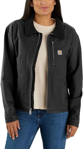 Carhartt Damen Arbeitsjacke Relaxed Fit Canvas Detroit, Farbe:black, Größe:L
