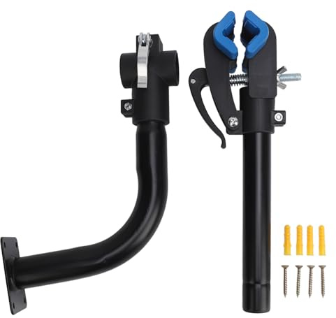 CHEOTIME Wall Mount Bicycle Repair Clamp, Bike Workstand Stand Height Adjustable Home Bicycle Maintenance Rack for Road Mountain Bikes