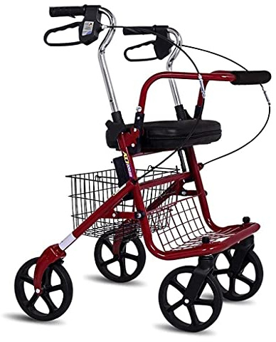 Rollator für ältere Menschen – Aluminium-Klappwagen, höhenverstellbare Mobilität, Gehhilfe, ältere Menschen