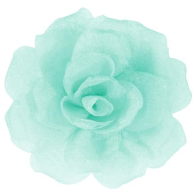Mecool Pinza para el pelo, broche de rosa, tocado con flores, pasador para el pelo, accesorio para mujeres y niñas, fiesta, boda, color verde (8 cm)